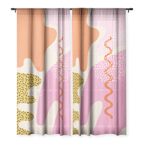 Sundry Society Bright Splotchy Shapes Sheer Non Repeat