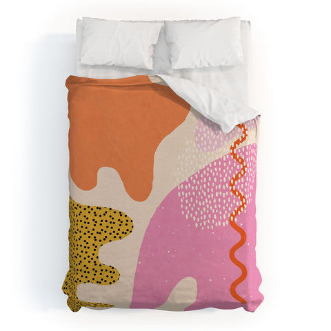 Sundry Society Bright Splotchy Shapes Duvet Cover
