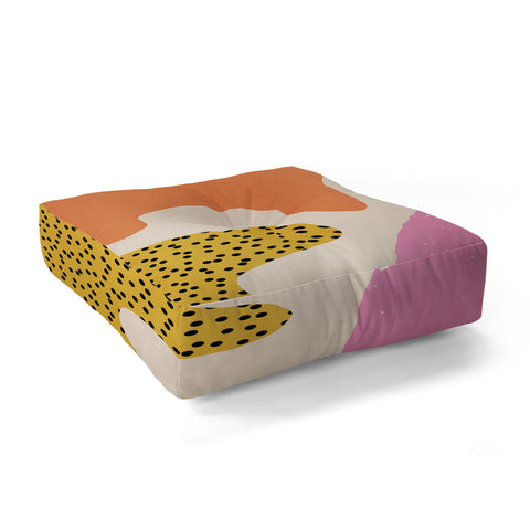 Sundry Society Bright Splotchy Shapes Floor Pillow Square