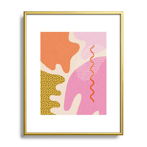 Sundry Society Bright Splotchy Shapes Metal Framed Art Print