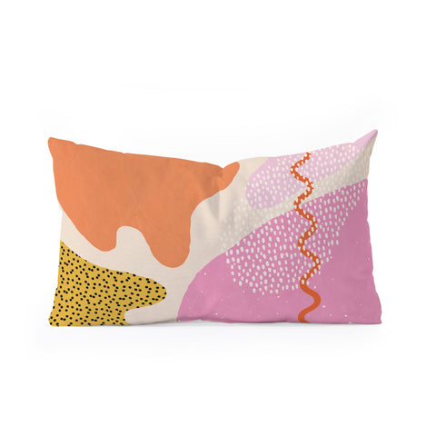 Sundry Society Bright Splotchy Shapes Oblong Throw Pillow