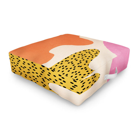 Sundry Society Bright Splotchy Shapes Outdoor Floor Cushion