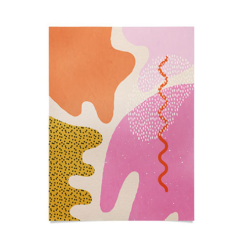 Sundry Society Bright Splotchy Shapes Poster