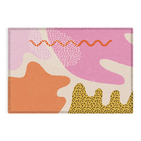 Sundry Society Bright Splotchy Shapes Outdoor Rug