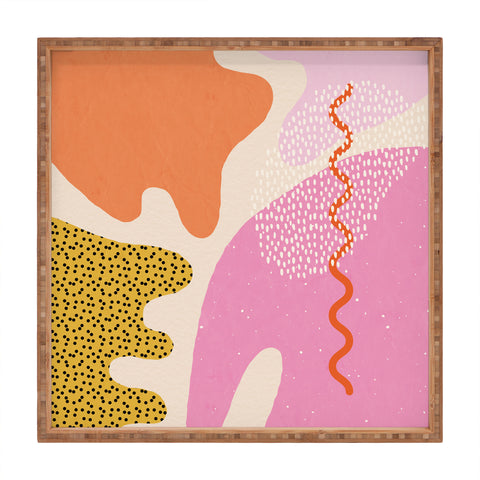 Sundry Society Bright Splotchy Shapes Square Tray