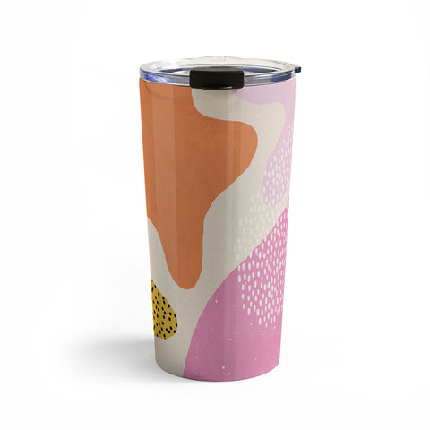 Sundry Society Bright Splotchy Shapes Travel Mug