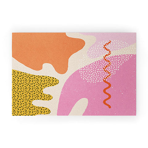 Sundry Society Bright Splotchy Shapes Welcome Mat