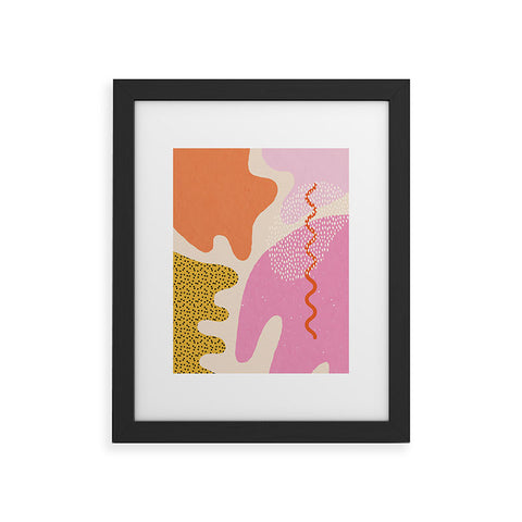 Sundry Society Bright Splotchy Shapes Framed Art Print