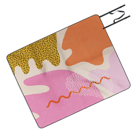 Sundry Society Bright Splotchy Shapes Picnic Blanket