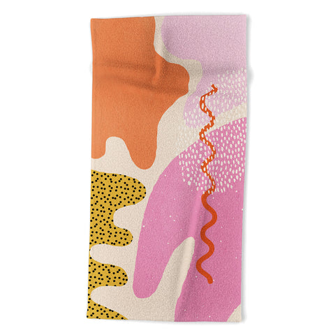 Sundry Society Bright Splotchy Shapes Beach Towel
