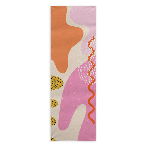 Sundry Society Bright Splotchy Shapes Yoga Towel