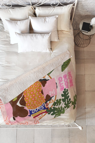 Sundry Society Homebody Woman Fleece Throw Blanket