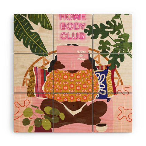 Sundry Society Homebody Woman Wood Wall Mural