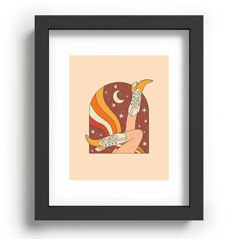 Sundry Society Neutral 70s Western Boots Recessed Framing Rectangle