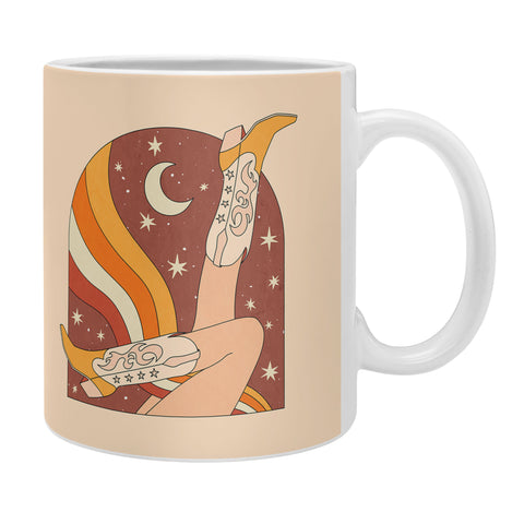 Sundry Society Neutral 70s Western Boots Coffee Mug