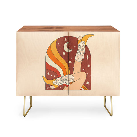 Sundry Society Neutral 70s Western Boots Credenza