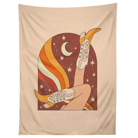 Sundry Society Neutral 70s Western Boots Tapestry