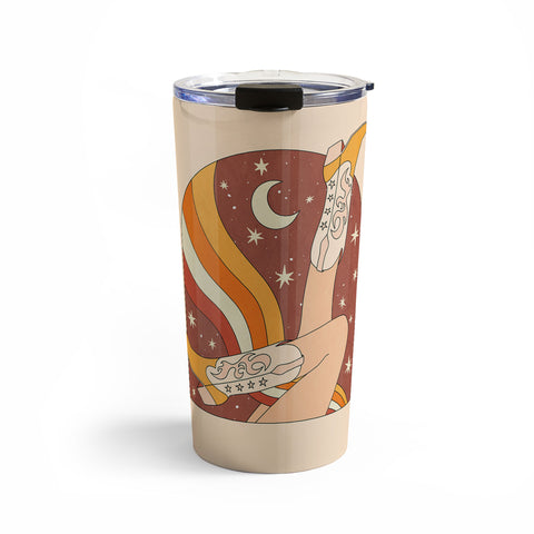 Sundry Society Neutral 70s Western Boots Travel Mug