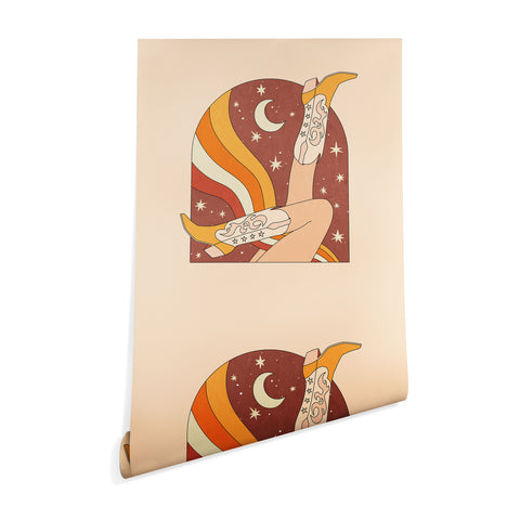 Sundry Society Neutral 70s Western Boots Wallpaper