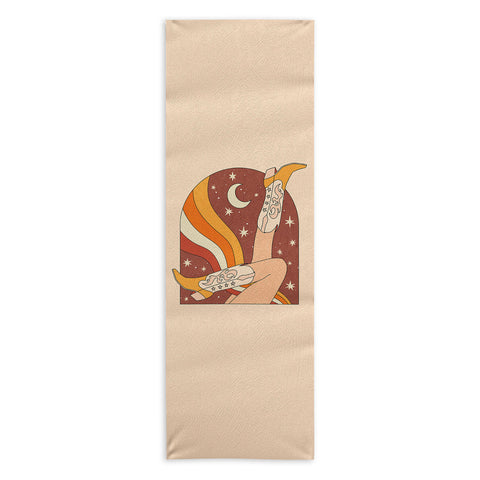Sundry Society Neutral 70s Western Boots Yoga Towel