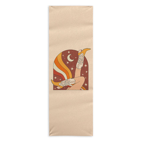 Sundry Society Neutral 70s Western Boots Yoga Towel