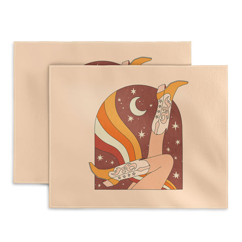 Sundry Society Neutral 70s Western Boots Placemat