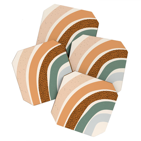 Sundry Society Patterned Rainbow Coaster Set