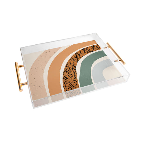 Sundry Society Patterned Rainbow Acrylic Tray