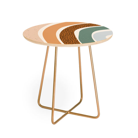 Sundry Society Patterned Rainbow Round Side Table