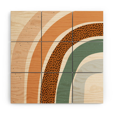 Sundry Society Patterned Rainbow Wood Wall Mural