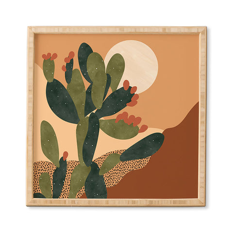 Sundry Society Prickly Pear Cactus I Framed Wall Art