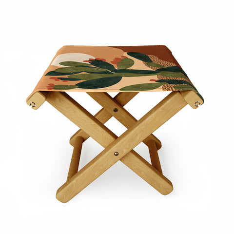 Sundry Society Prickly Pear Cactus I Folding Stool