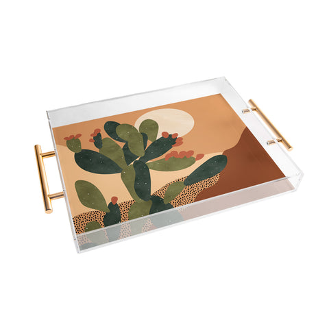 Sundry Society Prickly Pear Cactus I Acrylic Tray