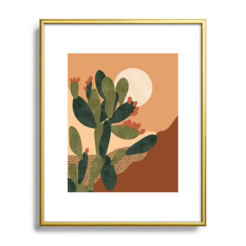 Sundry Society Prickly Pear Cactus I Metal Framed Art Print