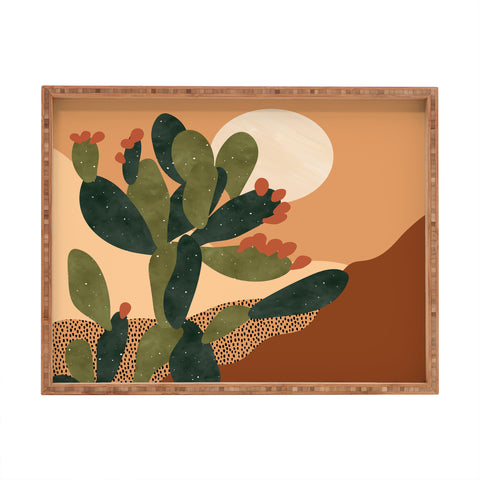 Sundry Society Prickly Pear Cactus I Rectangular Tray