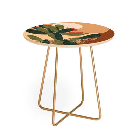 Sundry Society Prickly Pear Cactus I Round Side Table