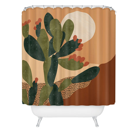 Sundry Society Prickly Pear Cactus I Shower Curtain