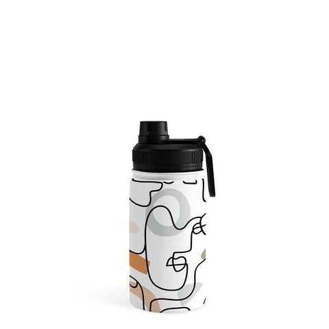 Sundry Society Single Line Faces Water Bottle