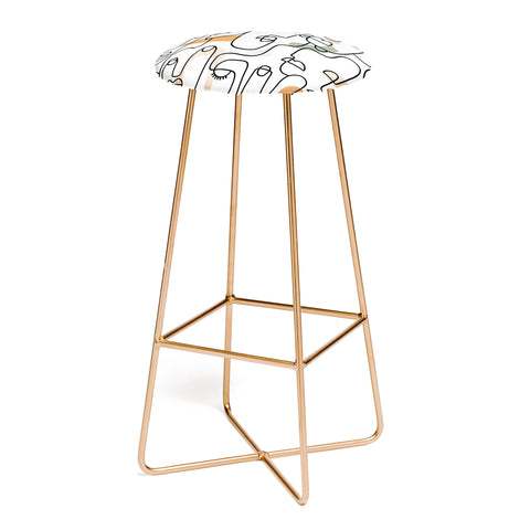 Sundry Society Single Line Faces Bar Stool