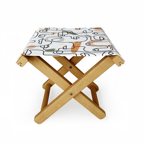 Sundry Society Single Line Faces Folding Stool