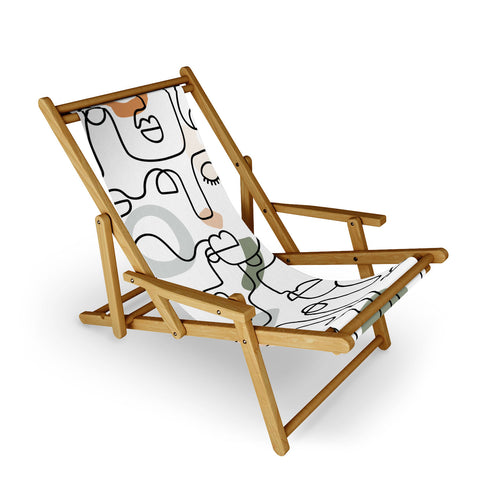 Sundry Society Single Line Faces Sling Chair
