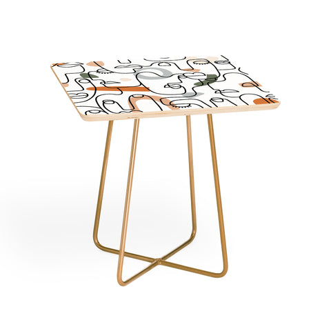 Sundry Society Single Line Faces Side Table