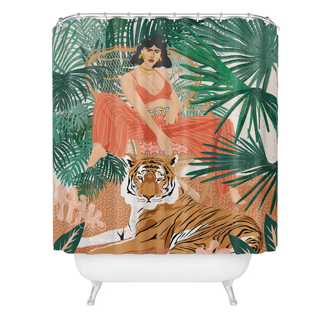 Sundry Society Tiger Leader Shower Curtain