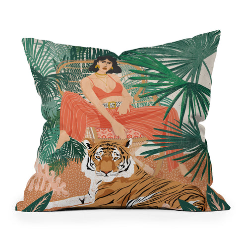 Sundry Society Tiger Leader Outdoor Throw Pillow