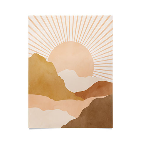 Sundry Society Warm Color Hills Poster