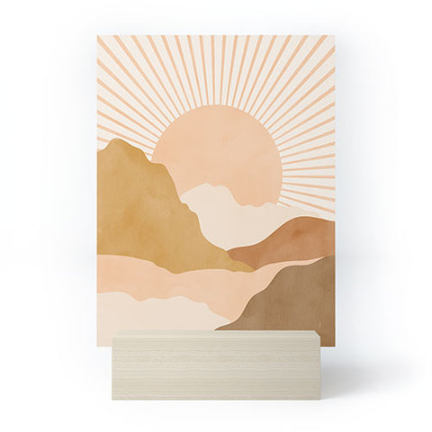 Sundry Society Warm Color Hills Mini Art Print