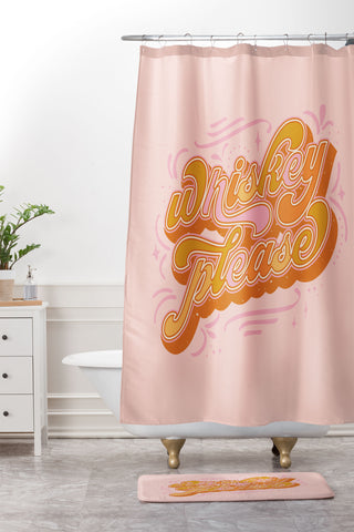 Sundry Society Whiskey Please Shower Curtain And Mat