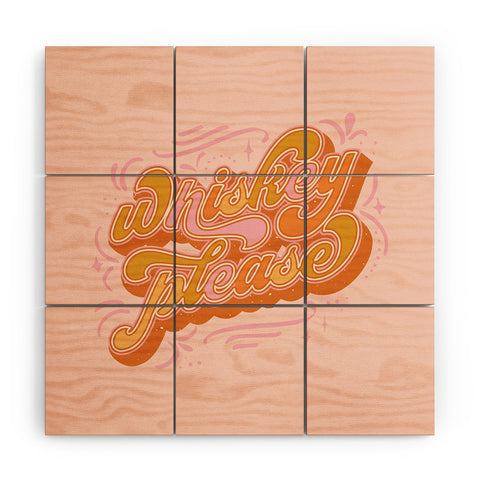 Sundry Society Whiskey Please Wood Wall Mural