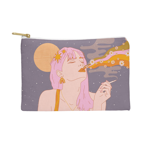 Sundry Society Woman Smoking Daisy Flowers Pouch