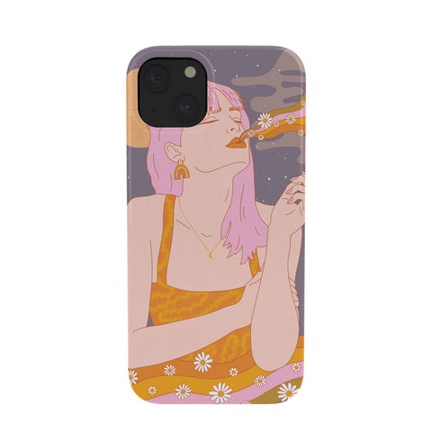 Sundry Society Woman Smoking Daisy Flowers Phone Case